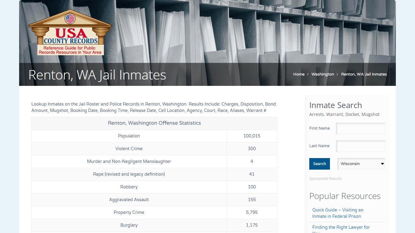 Renton, WA Jail Inmates | Name Search